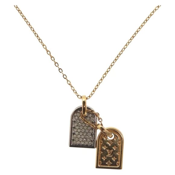 Louis Vuitton Jewelry - LOUIS VUITTON Nanogram Collier Precious Necklace metal Gold M00599 Auth 138911